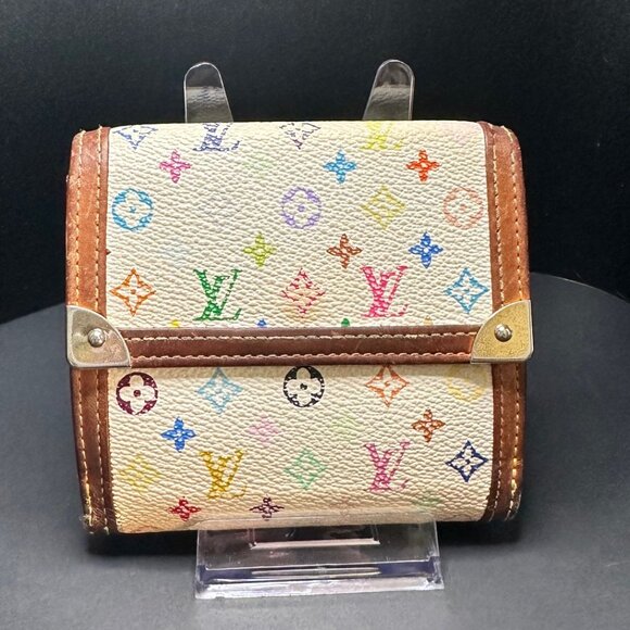 Louis Vuitton Takashi Murakami Portefeiulle Elise Trifold Wallet - GUC - Picture 1 of 9